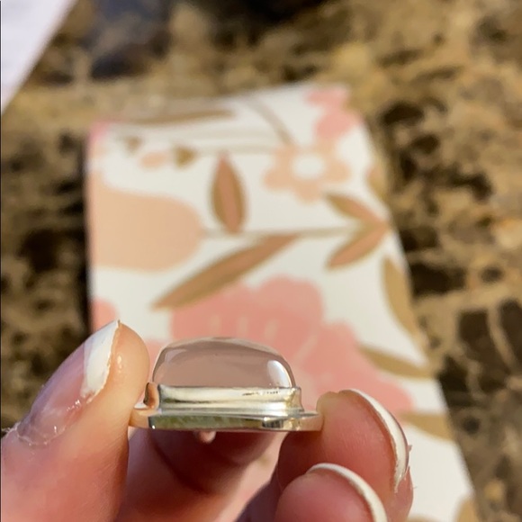 Sterling silver, rose quartz pendant - Picture 4 of 10